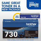 Brother Genuine Standard Yield Toner Cartridge, TN730, Replacement Black Toner, Page Yield Up To 1,200 Pages, Amazon Dash Replenishment Cartridge