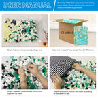 Welacer Shredded Memory Foam Filling 5lbs for Bean Bag Filler, Without Added Gel Particles, Premium Soft Refill and Great for Stuffing, Multi Color and Shape