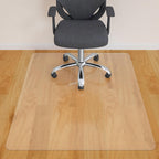 HOMEK Office Chair Mat for Hardwood Floor- 46" x 60" Clear Desk Computer Chair Mat for Hard Wood/Tile Floors, Easy Glide Plastic Mat for Under Office Chairs on Hardwood for Work & Home