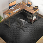 Office Chair Mat, TYDLE 50" x 65" Large Chair Mat for Hard Floor, Vinyl Chair Mat for Gaming Chairs, Slip Resistant Floor Protector Rolling Computer Desk Mat for Hardwood Floor, Black