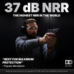 DECIBEL DEFENSE Professional Safety Ear Muffs 37dB NRR - The HIGHEST Rated & MOST COMFORTABLE Ear Protection For Shooting & Industrial Use - THE BEST HEARING PROTECTION GUARANTEED! (GREEN)