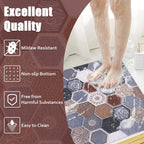 Shower Mat Non-Slip, Soft Comfort Bath Mat with Drainage Holes, PVC Loofah Massage Bathmat for Shower,Tub,Bathroom,Wet Areas, Quick Drying