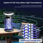 Solar Bug Zapper Outdoor,Mosquito Zapper with LED Light | 4000mAh | IP66 Waterproof | 2200V High Voltage Grid,Fly Zapper,Electric Fly Traps,Mosquito Killer Bug Zapper for Home, Patio, Lawn & Garden