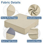 Shinnwa Gel Memory Foam Recliner Cushion for Elderly, Extra Large Seat Cushion, Dual-Layer Foam Chair Pad for Couch, Armchair, Wicker Chairs, Floor, 18 × 18 × 4in, Beige