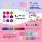 Kids Makeup Kit for Girls Real Washable Cosmetic 3+ Year Girl Birthday Gifts Pretend Play Toys for Girls 4-6, 6-8, 8-10 Non-Toxic