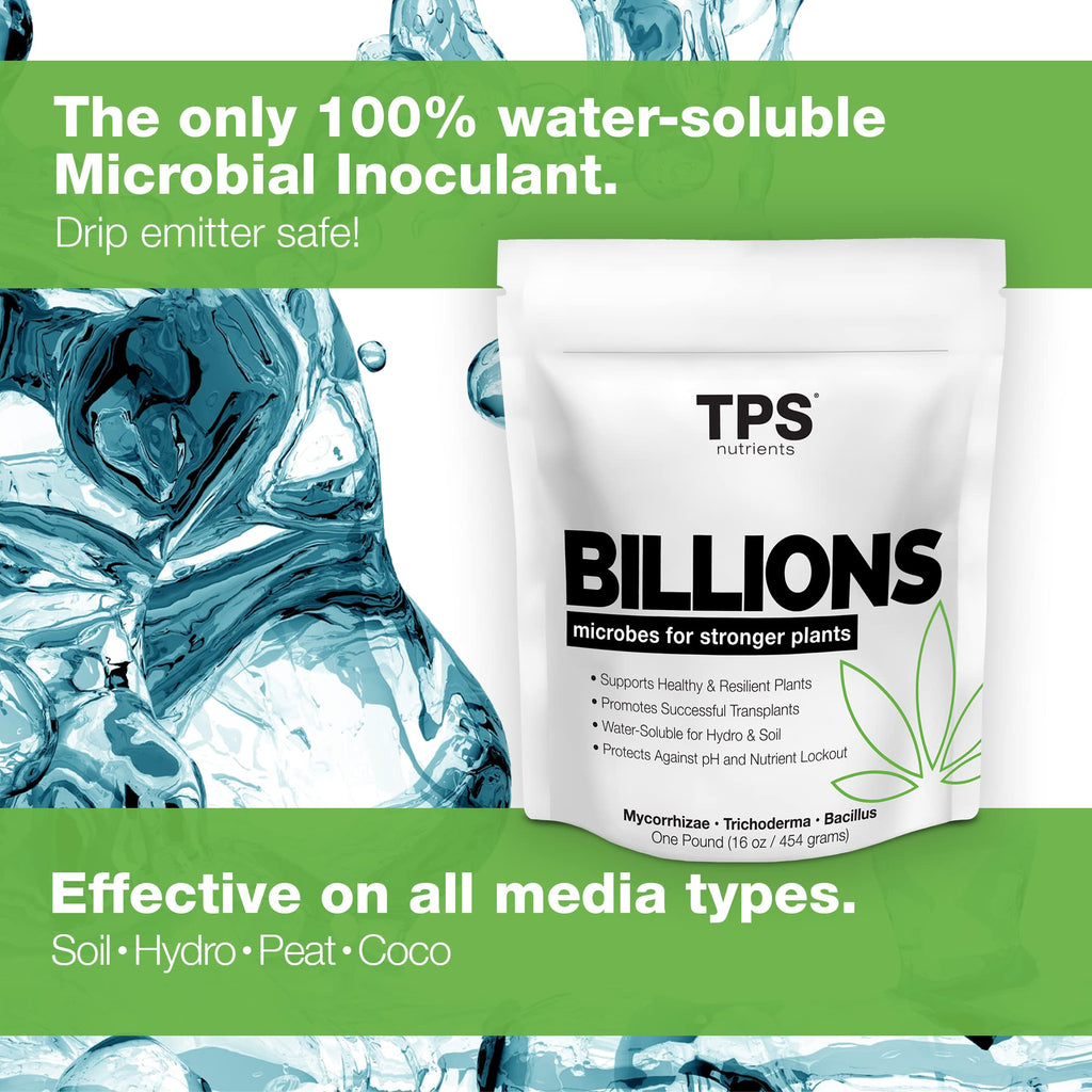 TPS Billions Concentrated Microbial Root Enhancer, 100% Water-Soluble with Mycorrhizae, Bacteria and Trichoderma, 8 oz (1/2 Pound)