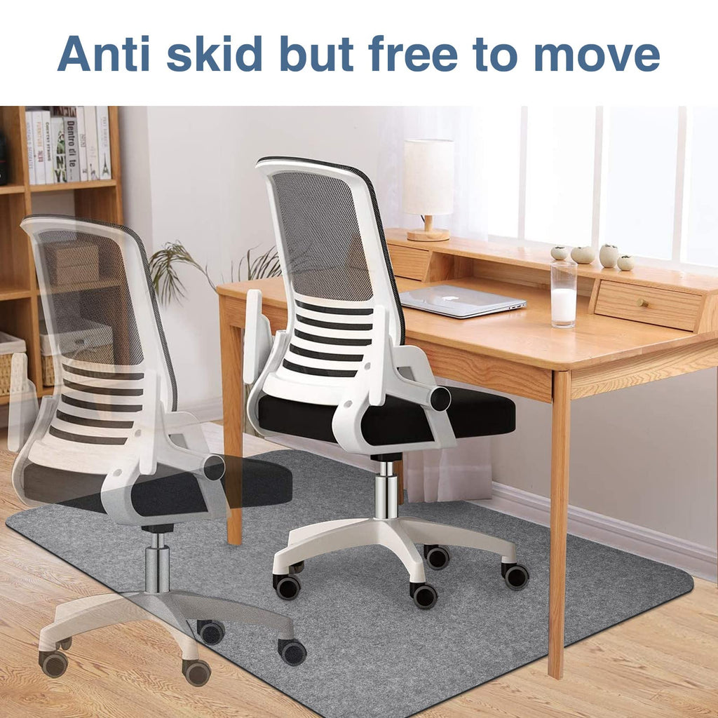 Placoot Office Chair Mat for Hardwood Floor, 55"x35" Computer Chair Mat, Desk Chair Mat, Large Anti-Slip Floor Protector for Home Office