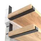 LEOPO Shelf Brackets 12 inch, 1/5 inch Thick 6-Pack Heavy Duty Industrial Bracket for DIY Floating Shelf Support, Black Coated Wall Shelf Bracket 11.25” x 6” x 1.5”
