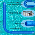 Hxxyilok Pool Hoses Pool Pump Replacement Hose, 1.25 x 59 inch Above Ground Pool Hoses Tubes Compatible with Intex Filter Pump 607, 603, 637, 2 Pack Hose 4 Clamps Poolhose-2Pcs