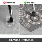 AiBOB Chair Mat for Carpeted Floors, Premium Quality Hard Material, Office Floor Mats for Computer Desk on Carpet, Easy Gride for Chairs, 36x48 Multi