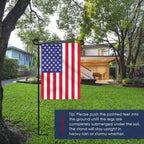 YEAHOME 2PC Garden Flag Stand Holder, Metal Premium Yard Flag Holder Weather-Proof, Powder-Coated Flagpole, Christmas Garden Flag, Winter Garden Flag, American Flag, Outdoor Garden Decor Decoration
