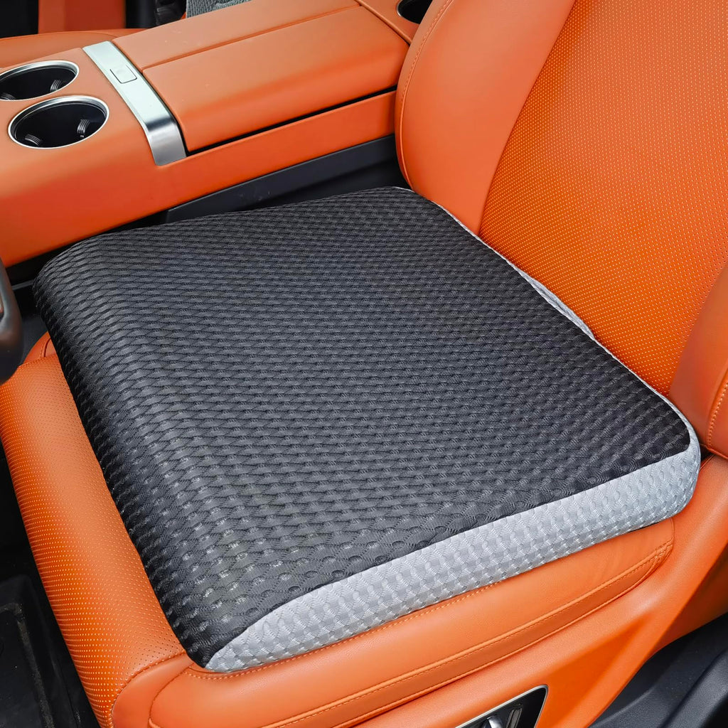 AEROiVi Large Seat Cushion, 2.7 Inch Thick Office Chair Cushion with 3D Mesh Padding, Wedge and Handle Design for Car Seat, Wheelchair, Bleacher, Easy to Clean
