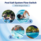 Glx-Flo-Rp Flow Switch for Hayward Goldline Aquarite Salt Systems, Pool Flow Sensor Suitable Hayward Salt Cell & Chlorine Generator, Flow Switch for Aqua Rite Swimming Pool Salt Cell with 15 Ft Cable