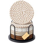 Coasters Set of 8 for Drinks, 4 Inch Large Coasters for Coffee Table, Tabletop Protection for Hot & Cold Drinks, Versatile Coasters for Home Decor, Non-Slip & Easy to Clean, Coffee