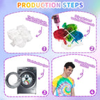 24 Colors Tie Dye Kit, Tie Dye Set for Kids, Pre-Filled Bottles, Non Toxic Permanent Fabric Dye Art Set, Easy DIY Fabric Art - Create Fun (24 Colors)