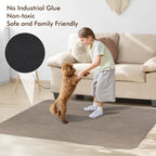 Blvornl Office Chair Mat - 35" x 48" Desk Chair Mat for Hard Wood and Tile Floor, Large Anti-Slip Hard Floor Protector, PVC Mat Desk Rug, Dark Brown
