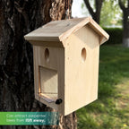 Carpenter Bee Traps for Outside, Piched Roof Nature Hanging Wood Boring Bee Trap for Outdoor Insect Trap (1 PCS)