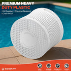 Swimables Pool Skimmer Basket for Inground Pool Compatible with Pentair U-3 Skimmer Basket and Hayward SP1070 Pool Basket | Built-in Brass Weight | 316 Stainless Steel Handle & Convenient Rubber Grip
