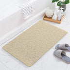 Joyhalo Shower Mats for Showers Anti Slip for Elderly, 17'' x 24'' Non Slip Bath Mat for Inside Shower, Bath Tub Mats for Bathroom Non Slip for Shower, PVC Loofah Bathroom Mats, Beige