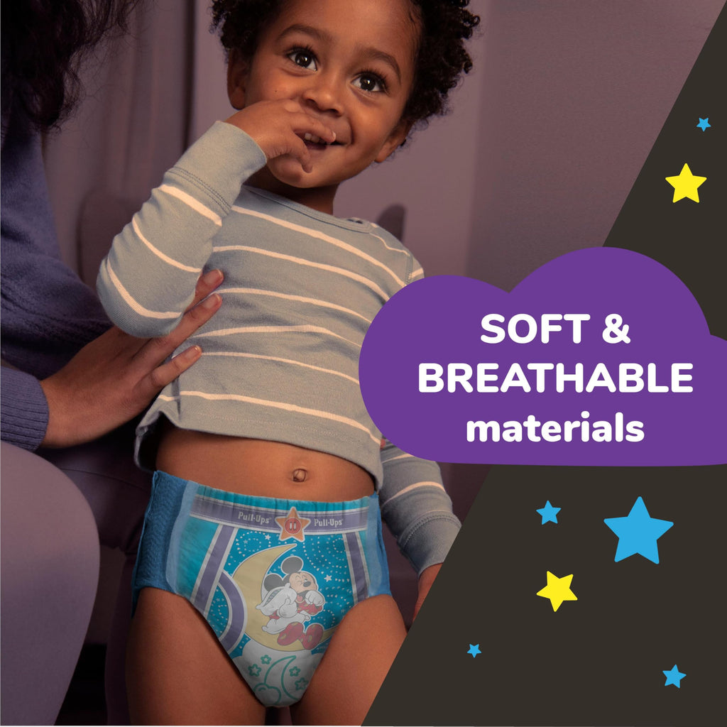 Pull-Ups Boys' Night-Time Potty Training Pants, Size 4T-5T Overnight Training Underwear (38-50 lbs), 52 Ct