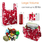 BeeGreen Christmas Gifts Reusable Grocery Bags Bulk 12 Pack Wholesale Reusable Shopping Bags X-Large 50LBS, Machine Washable Kitchen Reusable Bags Heavy Duty, Foldable Bags for Shopping