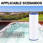 Wowreed Spa Filter Compatible with Cryspool CP-04075, PRB50-IN, C-4950, 413-212-02, FC-2390, J210/ J220/ J235/ J245/ J275, 03FIL1600, 5X13 Drop in Hot Tub Filter 2 Pack