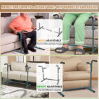 Adjustable Dual-way Handles Couch Chair Stand Assist for Seniors, Standing aid & Support Device, Chair Lift Assist Device for Elderly Mobility & Daily Living Stand to Sit(300LBs Loading, Dark Gray)