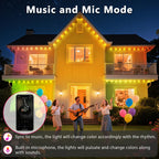 CETELUMA 300FT Permanent Outdoor RGB Lights, IP67 Waterproof Smart Eave Lighting, with App/Remote Control Eaves Light, DIY LED Scenes Modes for House Roof Decor,Christmas,Party,All Holiday and Daily.