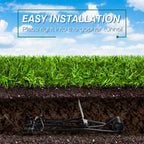 Qualirey 4 Pcs Outdoor Gopher Trap Easy Set Mole Trap Weather Resistant Gopher Killer Vole Trap for Lawn Garden Farm (Black)