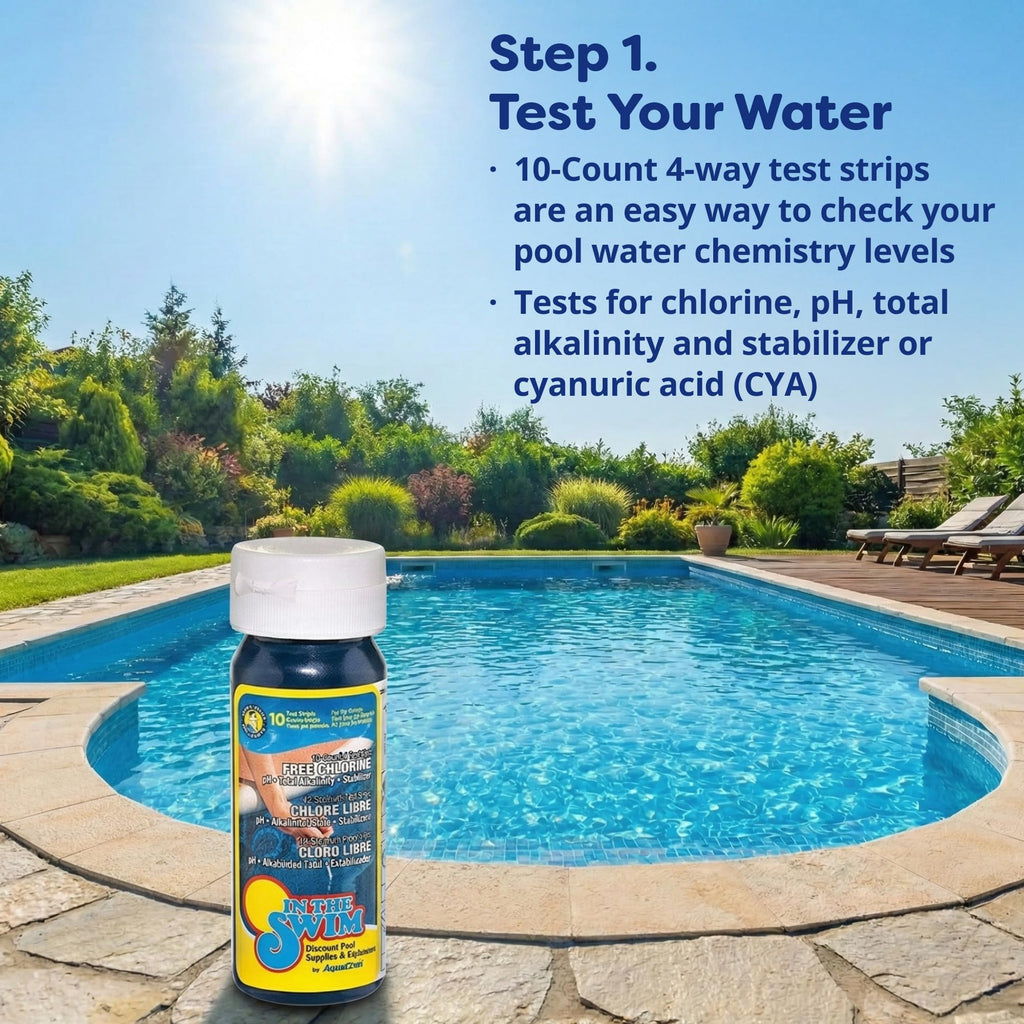 In The Swim Pool Deluxe Opening Chemical Start Up Kit - Above Ground and In-Ground Swimming Pools - Up to 15,000 White