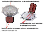 ATIE Pool 7056 Check Valve Cover with Flapper Assembly For Zodiac Jandy Check Valve 7235, 7236, 7305, 7511, 7512. (Include: 7451 Flapper, 7302 Spring, 7304 Pin, 7236 Cover, and 1132 O-Ring) (2-Pack)