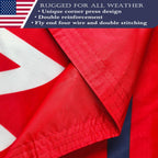 Double Sided Red Trump 2024 Flag 4x6 Made in USA Outdoor Heavy Duty 3 Ply Polyester Trump Take America Back Flag with White Starting Tape and 2 Brass Grommets