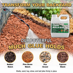 34oz Strong Concentrate Mulch Glue, Gravel Binder Mulch Glue, Non-Toxic Mulch Glue, Mulch Landscape Lock Adhesive Pea Gravel Stabilizer, Mulch Rock Glue for Landscaping Pea Gravel & Bark