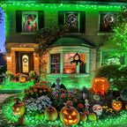JMEXSUSS 250 LED Green Halloween Lights: 91.5ft Green String Lights Outdoor Waterproof - 8 Lighting Modes Connectable Christmas Tree Lights