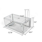 H&B Rat Trap,Mouse Traps,Humane Live Animal Trap Cage,Bait Station,Work for Indoor and Outdoor,12.7x6.6x5.2inch Catch and Release,Kill Home Gopher,Stray Cats,Squirrels and More Rodents,Silver,Small