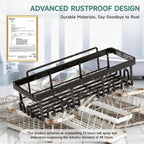 Shower Caddy 6-Pack, Advanced Rustproof Design, No Drilling Adhesive Shelves, Rack with Soap Holder, Large Capacity Bathroom Organizers and Storage, Wall-Mounted Kitchen & Home Decor