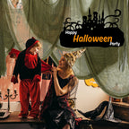 Whaline Halloween Olive Green Creepy Cloth 500 x 87 Inch Spooky Gauze Clothes Halloween Scary Decoration for Haunted Houses Party Supplies Indoor Outdoor