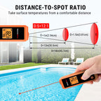 ThermoPro TP410 Infrared Thermometer Gun Non-Contact Laser Thermometer Gun for Cooking, Temperature Gun with Range -58℉~1022℉ for Pizza Oven Accessories, Griddle, Grill, HVAC, Engine (Not for Human)