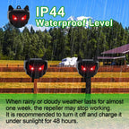 Defendy Coyote Deterrent,Solar Nocturnal Animal Repeller Predator Light Scare, Effective Repellent Device for Coyote, Deer, Fox, Raccoon, Skunk, for Chicken Coop, Farm, Yard, Garden (2 Packs)