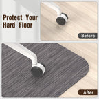 Blvornl Office Chair Mat for Hardwood Floor, 45"x 53" Desk Chair Mat for Hard Wood and Tile Floor, Large Anti-Slip Hard Floor Protector Rolling Chair Mat, PVC Mat Desk Rug for Office Home, Dark Grey