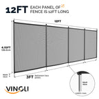 VINGLI Swimming Pool Fence 4Ft x 108Ft, Ground Safety Fencing, Black