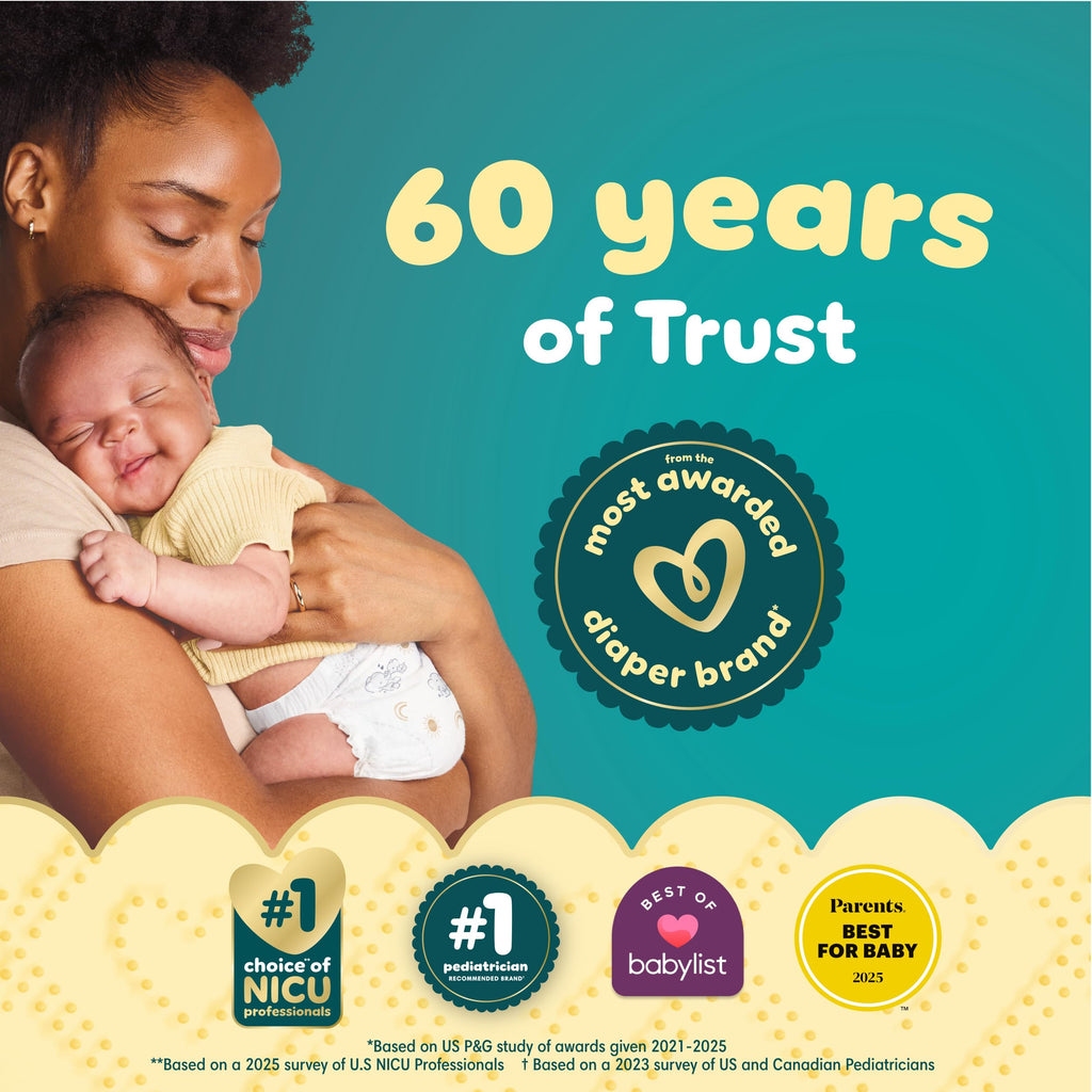 Pampers Swaddlers Diapers, Size 4 (15-34 lbs), 150 Count, Hypoallergenic, Absorbent, Keeps Baby Dry and Comfortable, Skin Safe Disposable Baby Diaper