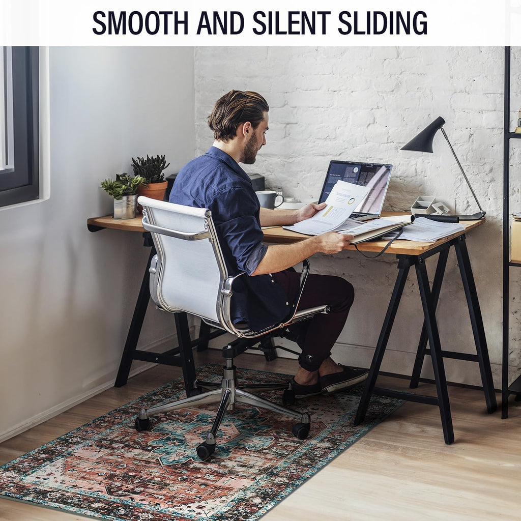 Starcounters Office Chair Mat for Hardwood Floor -Heavy-Duty Floor Mat for Office Chair - Scratch-Resistant and Non-Slip Computer Chair Mat, Wood and Tile Protection for Office & Home, Brown 48" x 60"