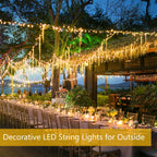 Extra-Long 144FT Solar String Lights for Outside, 2 Pack 400LED Solar Christmas Lights Outdoor, Waterproof Copper Wire with 8 Modes Twinkle Fairy Lights for Tree Garden Party Xmas Decor (Warm White)