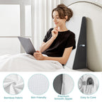 Wedge Pillow Cover Fitted 7.5" Bed Wedge 24" W x 24" L x 7.5" H, Soft Machine Washable Wedge Pillow Case, Only One Cover
