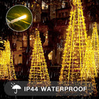 suddus 300 Led Christmas Lights Outdoor, 99ft Christmas Tree Lights Connectable, Warm White Christmas Lights Indoor for Xmas Holiday Yard Party Porch Holiday Lights Decor