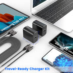45W Super Fast Charger Type C, [2 PACK] 45 Watt USB-C Charger PD/PPS Wall Charging Block for Samsung Galaxy S24/S23 Ultra/S23+/S22 Ultra/S22+/S20 Ultra/Note 10 Plus, Galaxy Tab S8(with 2x 6.6ft Cable)