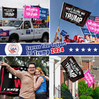 Trump 2024 Flag 4 PACKS - Take America Back Flag, TRUMP WON Flag，WOMEN FOR TRUMP Flag 3x5FT, .Perfect for Re-Elect Trump outdoor indoor (TRUMP WON - 4 PCS)