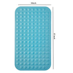 Yanzifly Bathtub Mat Non Slip Bath Mat for Tub Silicone Soft & Safe, Bath Tub Mat Non Slip Shower Mats, Suction Cups Bath Tub Anti Slip Matt for Kids Elderly Non Toxic, Machine Washable- Blue
