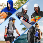 Cooling Hoodie Towels for Neck and Face, UPF 50 Sun Protection & Instant Cooling, Ice Towels for Hot Weather, Soft Breathable Towel for Sport, Work Out, Gym, Camping & More Activities